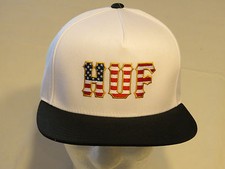 HUF white black RARE Mens adult hat cap snap back surf skate one sz one & only picture