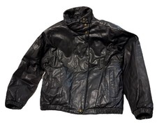 VTG 80s 90s Eddie Bauer Women’s Small leather goose down motorcycle jacket picture