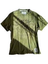 Y2K Aeropostale green tiger graphic tee with sunburst design/Leaf Pattern picture