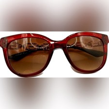 NWOT Authentic Versace Beautiful Sunglasses, Red Frames, Never Used picture