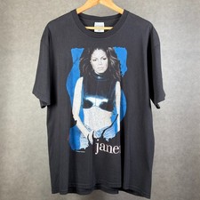 Vintage 1994 Janet Jackson janet. All Over The Planet T-Shirt XL Nice Man Black picture