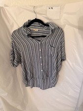 En Creme blue white striped shirt S picture