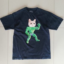 Odd Future OFWGKTA Cat Hulk Muscular Graphic T-Shirt Black Size M w/ Stains picture