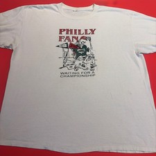 Vintage Philly Fan Tee Waiting For A Championship Size XXL Philadelphia Eagles picture