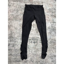 Lululemon Speed Tight Ruched Leggings 5-Pockets Black Womens 6 picture