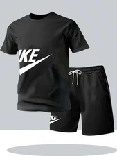 Men’s Summer Sports Set Short Sleeve T-Shirt & Shorts 2-Piece Outfit picture