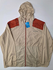 Columbia Flashback Windbreaker Jacket Hooded Beige Red Men's XXL NWT picture