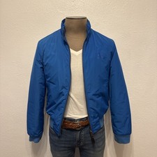 Men’s Burberry Brit S 2000s Luxury Royal Blue British Filled Bomber Jacket picture