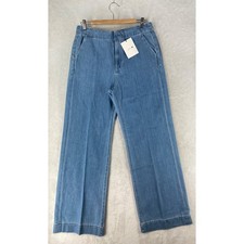 Joe's Jeans Womens 29 Blue Wide Leg Relaxed Denim Light Wash Pockets NEW picture