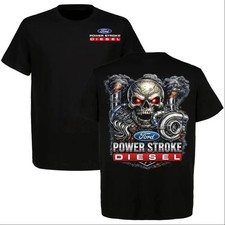 Ford Power Stroke Diesel Turbo Skull T-Shirt picture