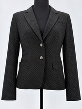 Banana Republic women's size 6 Tailored suit jack black with white polka dots picture