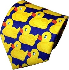 Rubber Duck Necktie Barney Ducky Tie picture