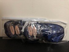 x2 Macy's Beauty 3 Pcs Sleep Eye Mask Blue & Hair Clip Gift Bag Set picture