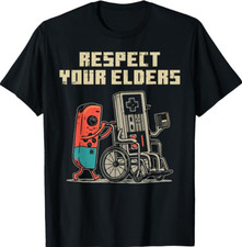 Gamer Controller Respect Your Elders Funny  T-Shirt picture