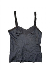 Whimsical Goth y2k Black Lace Trim Camisole Top picture