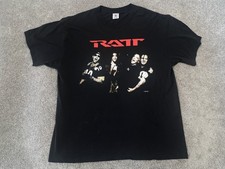 VINTAGE Ratt Shirt Mens XL Black 1999 2000 World Tour Rock Band Tee 90s picture