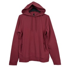 Lululemon City Sweat Pullover Hoodie Mens M Burgundy Raglan Athleisure LM3AUPS picture