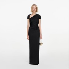self portrait BLACK JERSEY DRAPED MAXI DRESS $ 690 Size US 8 UK 12 picture