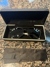 Givenchy Unisex Aviator Sunglasses Black Metal Frame Gray Tinted Star picture