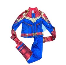 Disney Store Captain Marvel Costume Kids 7/8 Brie Larson Avengers Endgame NEW picture