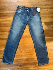 Prada Milano Triangle Logo Blue Denim Jeans Size 31 NWT Authentic picture