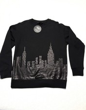 RARE Kate Spade NY NWT EMPIRE STATE SKYLINE SWEATER BLK LONG SLV picture