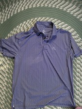 Rhoback Men's Performance Golf Polo Size Medium, Short Sleeve, Dog Print picture