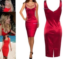 SALE COLLECT. Vint $3,500  STATEMENT DOLCE & GABBANA Red SATIN Dress size 42-44 picture