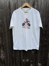 Vintage Rare 2005 OG Mario Kart DS Promo Tee White Large Video game DS Condition picture