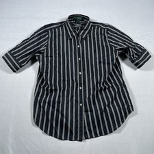 Lauren By Ralph Lauren Y2K Striped Button Shirt LRL Embroidered Petite Womens picture