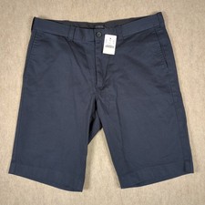 NEW J.Crew Rivington Navy Flat Front Chino 100% Cotton Shorts Men's Size 33 NWT picture