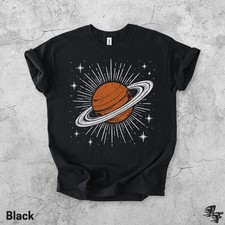 Saturn Planet Vintage Celestial Comfort Tee Space Galaxy Gift picture