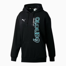 Puma Mens Simulation Hoodie, 583898-01, Black/Hawaiian Ocean, Size L, NWT picture