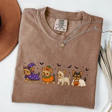 Cute Yorkie Halloween Dog Mom Comfort Tee picture
