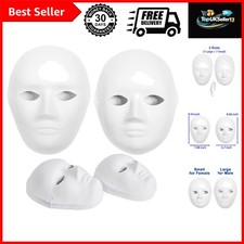 14 Pack Paper Mache Masks - 2 Sizes for Artistic Projects, Theater, Halloween... picture