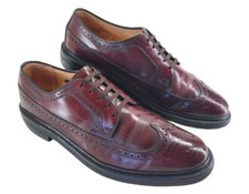 Vintage Hanover LB Sheppard 2313 Oxblood Longwing Blucher Dress Shoes Men 8.5 C picture