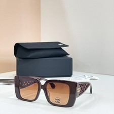 CHANEL CH5567 Burgundy Square Sunglasses Brown Gradient Lens 52-20-140 picture