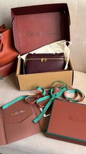 Loro Piana Burgundy Ostrich Leather Crossbody Bag Made in Italy picture