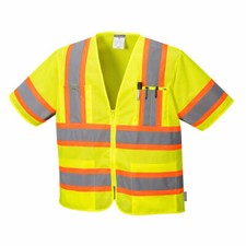 Portwest US383 Augusta Sleeved Hi Vis Mesh Vest Reflective Tape ANSI picture