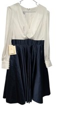 NWT LanTing Womens Mother Of The Bride Gown Wedding White Navy Custom picture