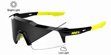 100% Speedcraft Gloss Black Shield Wrap Photochromic Sunglasses 60007 00011 picture