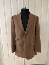 Vintage 70s Givenchy Gentleman Suit Blazer 42L Academy Award Union USA Mod Dandy picture