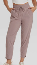 NEW All In Motion Women's Active Light High-Rise Woven Taper Pant Size Large picture