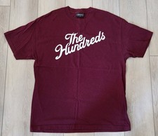 The Hundreds T Shirt Burgundy Size L Bobby Hundreds Script picture