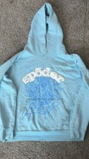 *PRE-OWNED* Spider Worldwide Web Sky Blue Hoodie (Size XL) picture