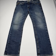 Ariat M7 Jeans Mens 38x32 Blue Medium Wash Slim Straight Leg Stretch Denim picture