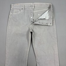 Vintage Levis 501 Jeans Mens 36x30 Gray Y2K Made USA Faded Button Fly Denim Pant picture