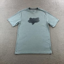 Fox Tech Shirt Mens Medium Green Graphic Athletic Tee Polyester Performance picture
