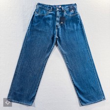 Levi Blue Tab Marker Loose Fit Jeans Dark Wash Selvage Japanese Denim Size 36X32 picture