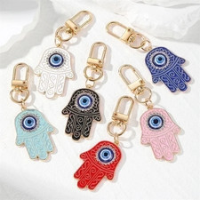 Hamsa Hand Evil Eye Keychain Bag Charm picture
